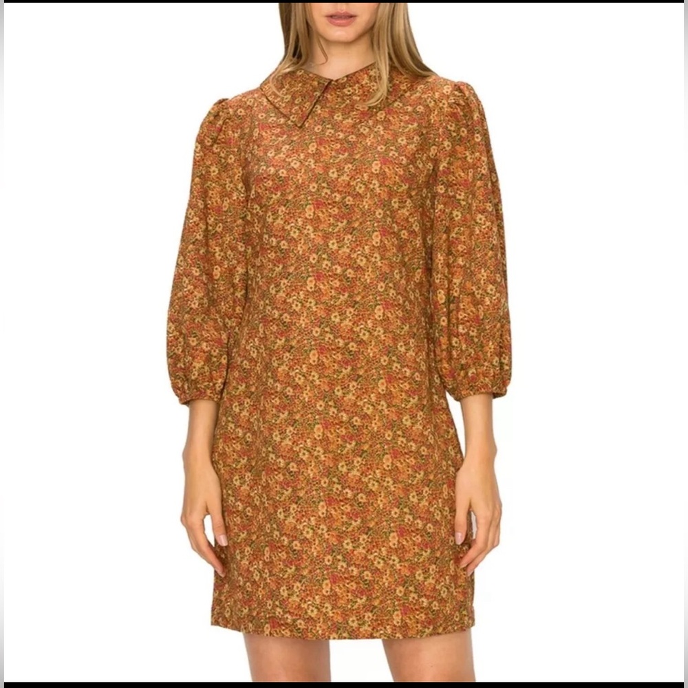 Balloon sleeves vintage floral dress size XS - Picture 10 of 10